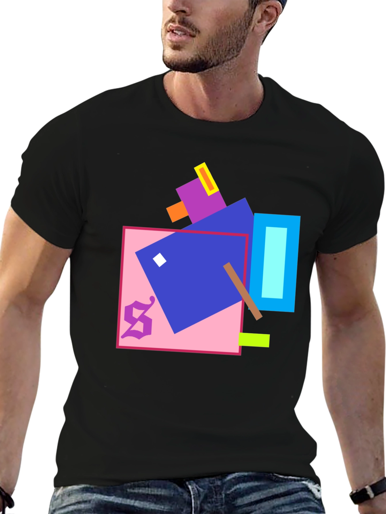 Geometric Art Black T-Shirt