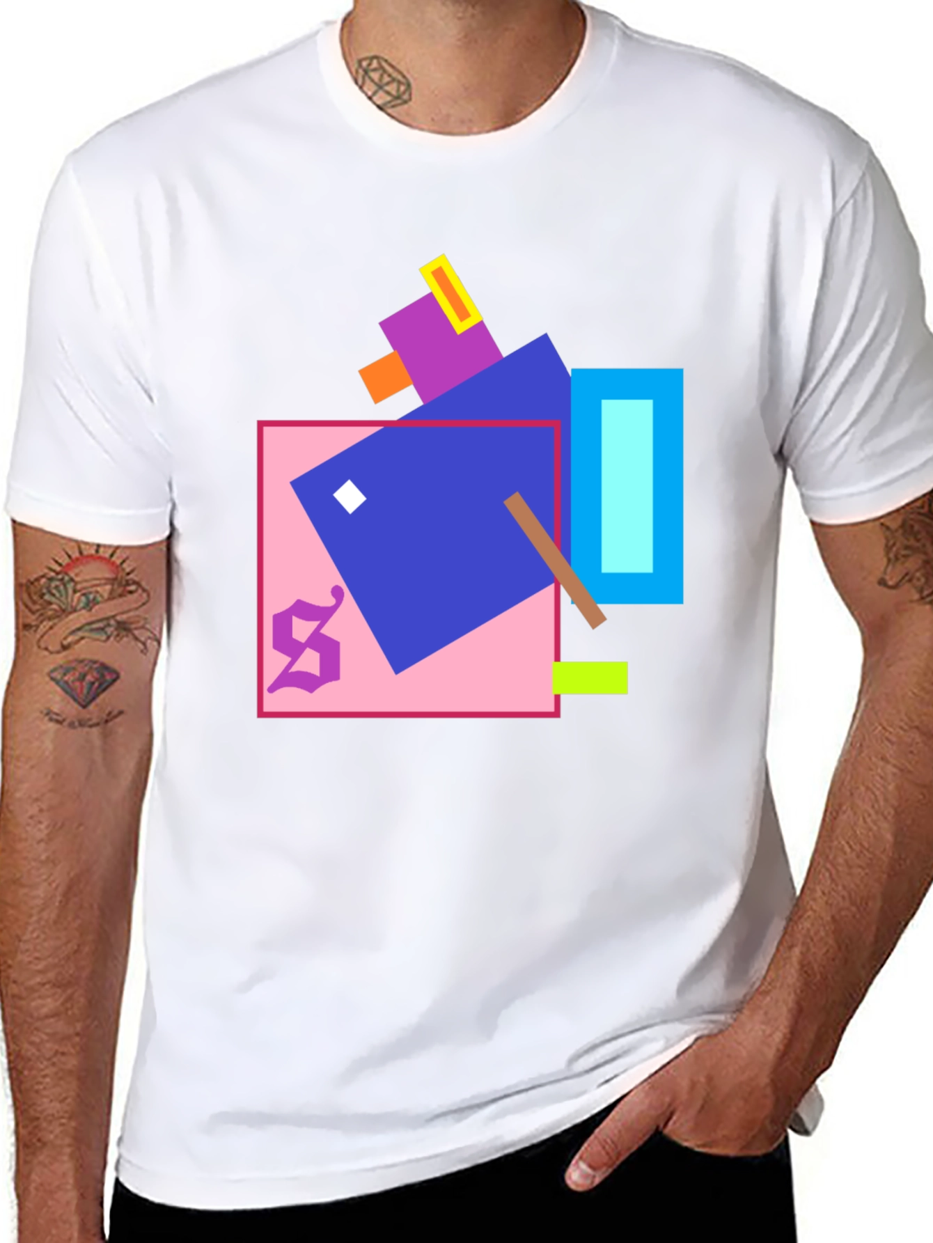 Geometric Art Black T-Shirt