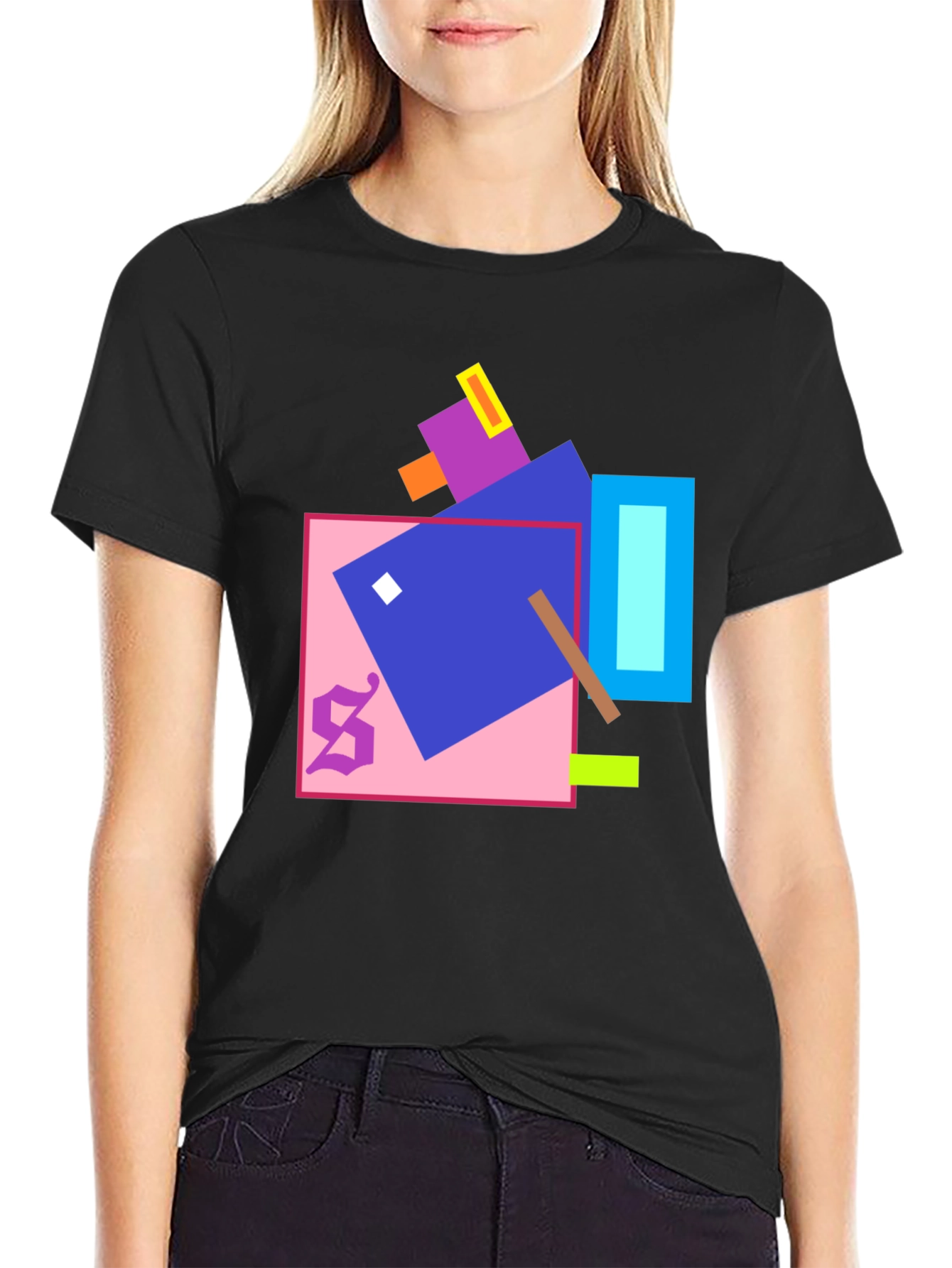 Geometric Art Black T-Shirt