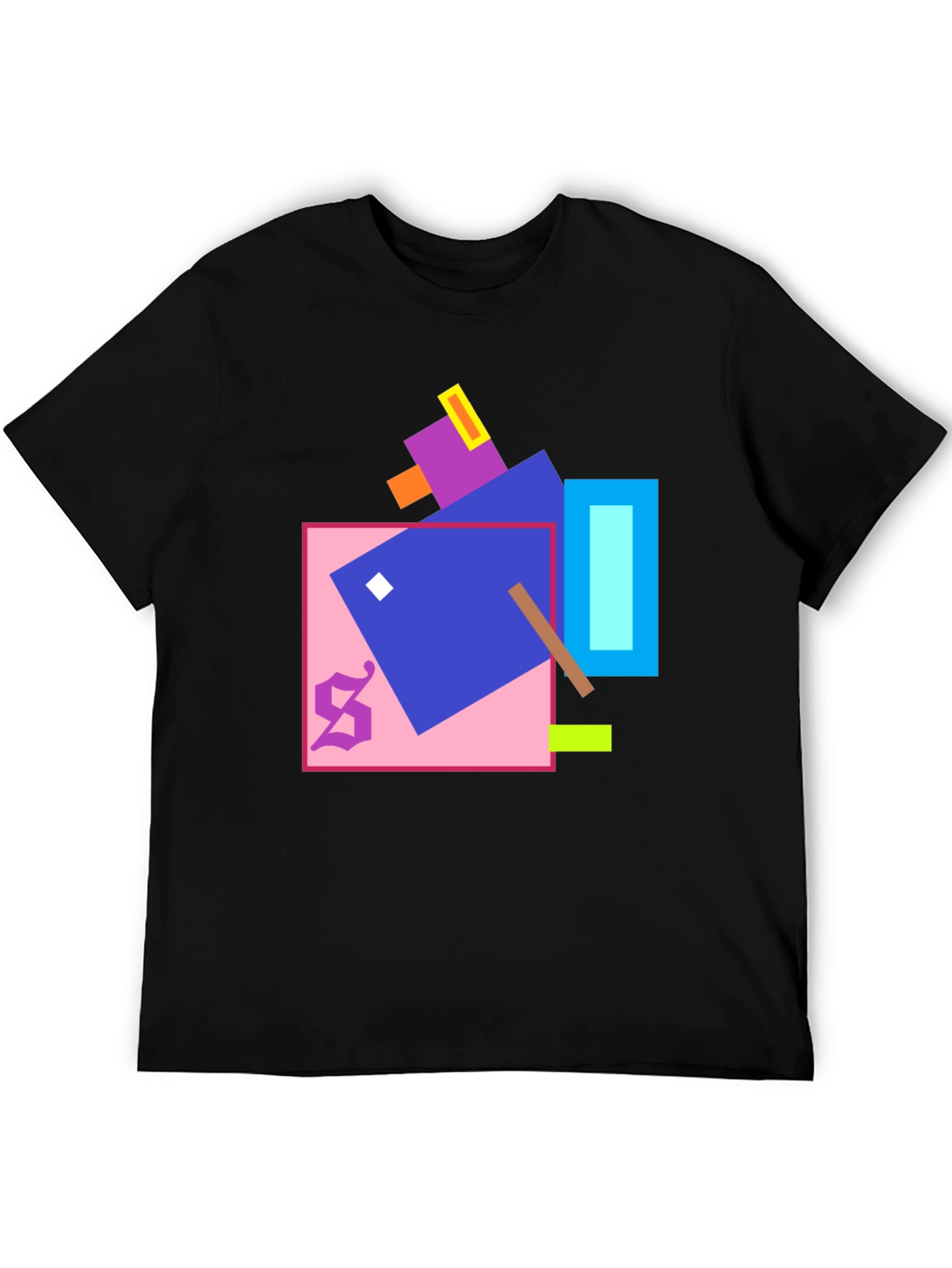 Geometric Art Black T-Shirt