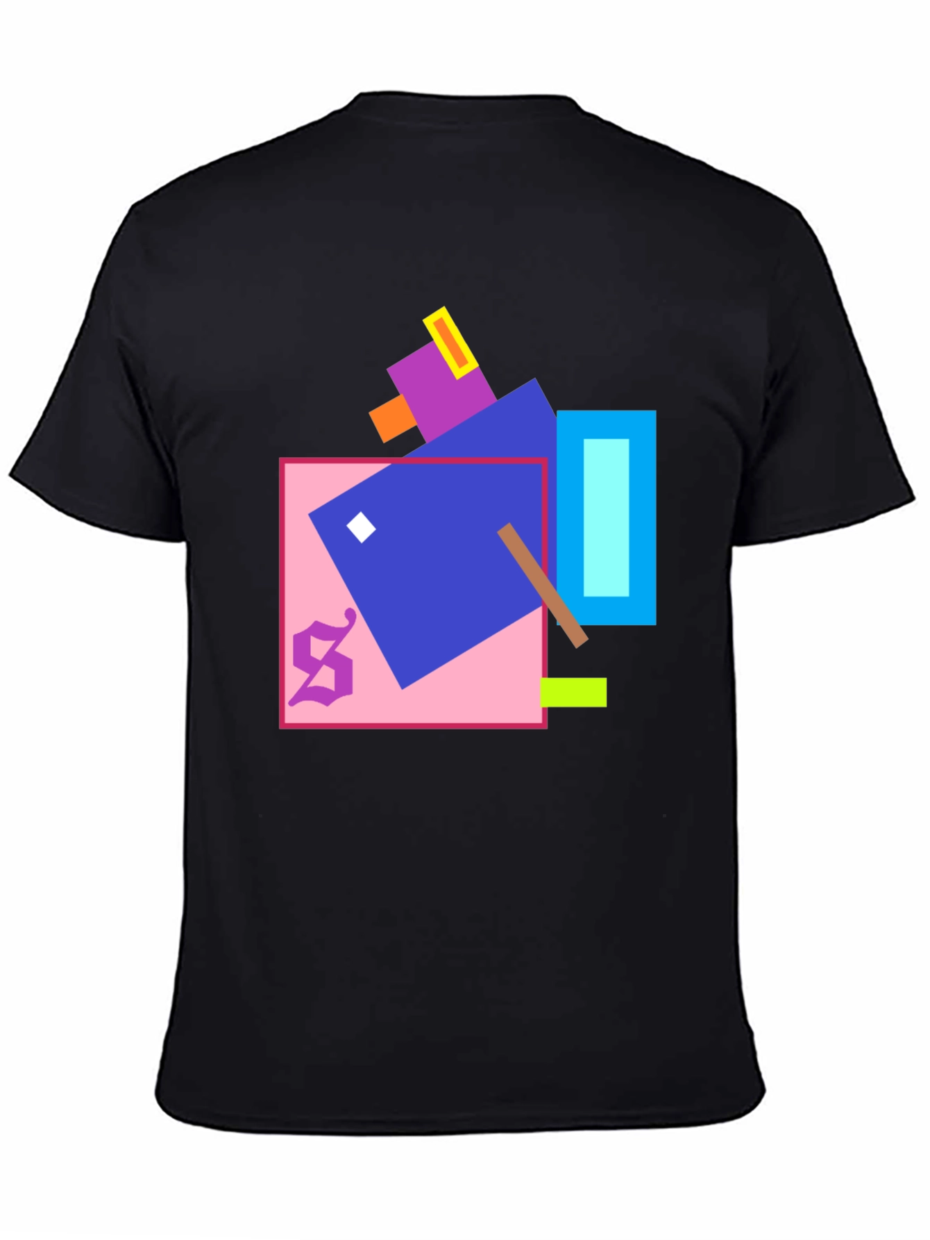 Geometric Art Black T-Shirt