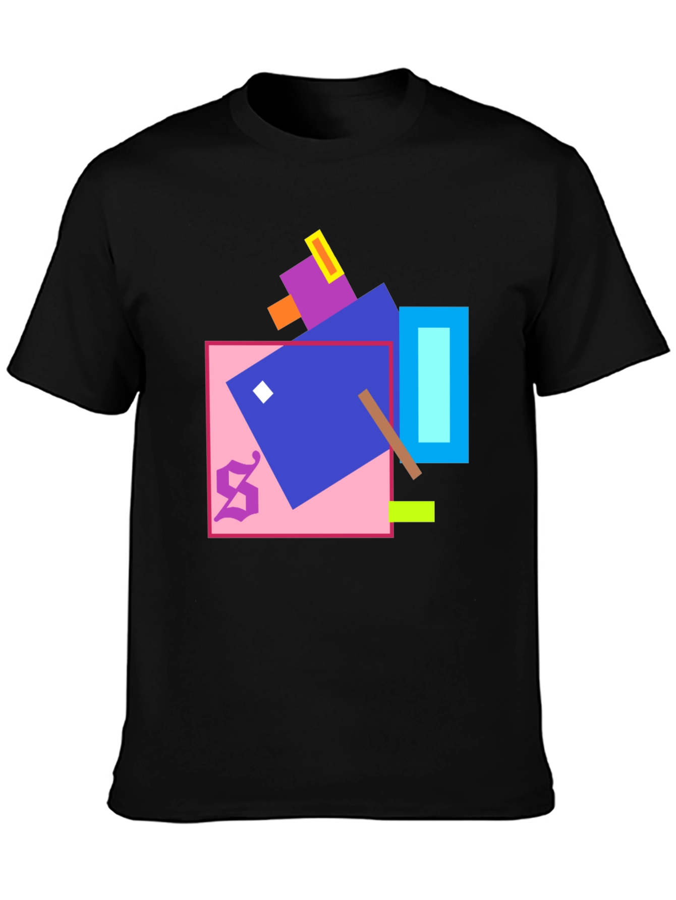 Geometric Art Black T-Shirt