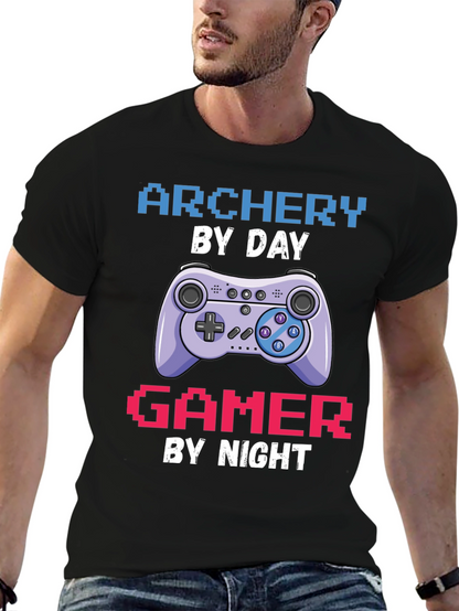 Archery by Day Gamer by Night T-Shirt