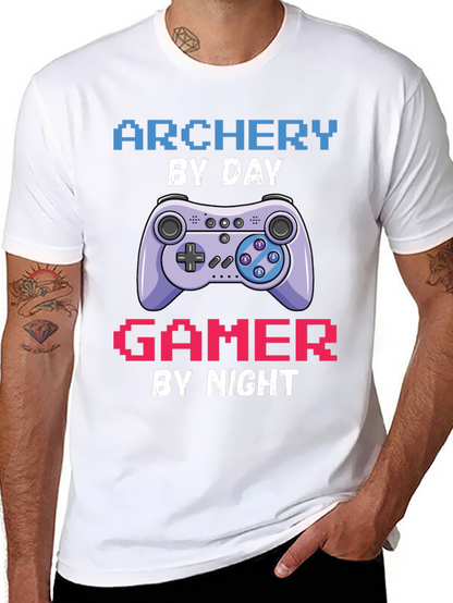 Archery by Day Gamer by Night T-Shirt