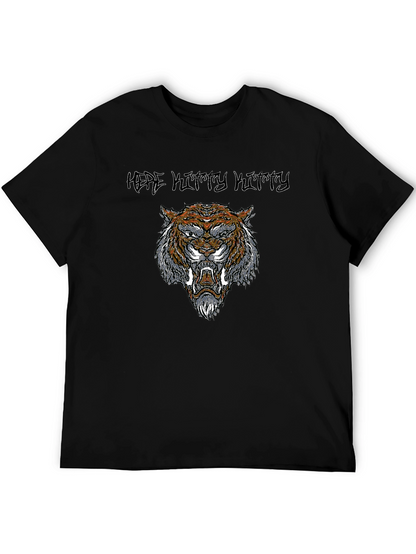 Tiger Graphic Print Black T-Shirt