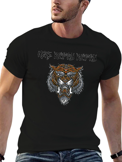 Tiger Graphic Print Black T-Shirt