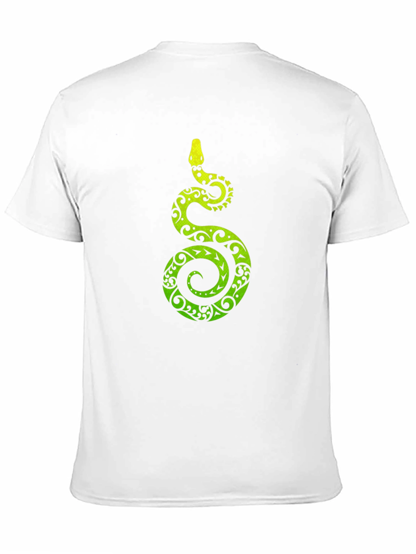 Tribal Snake Print Mens Black T-Shirt