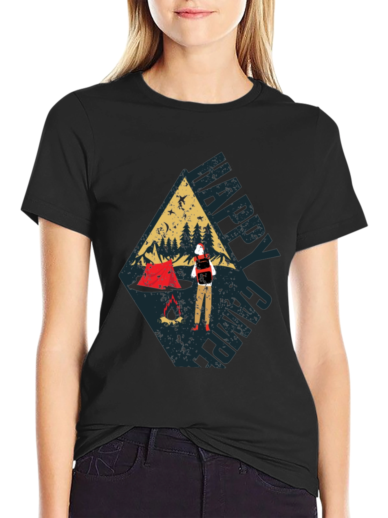 Happy Camper Graphic Tee - Adventure Awaits!