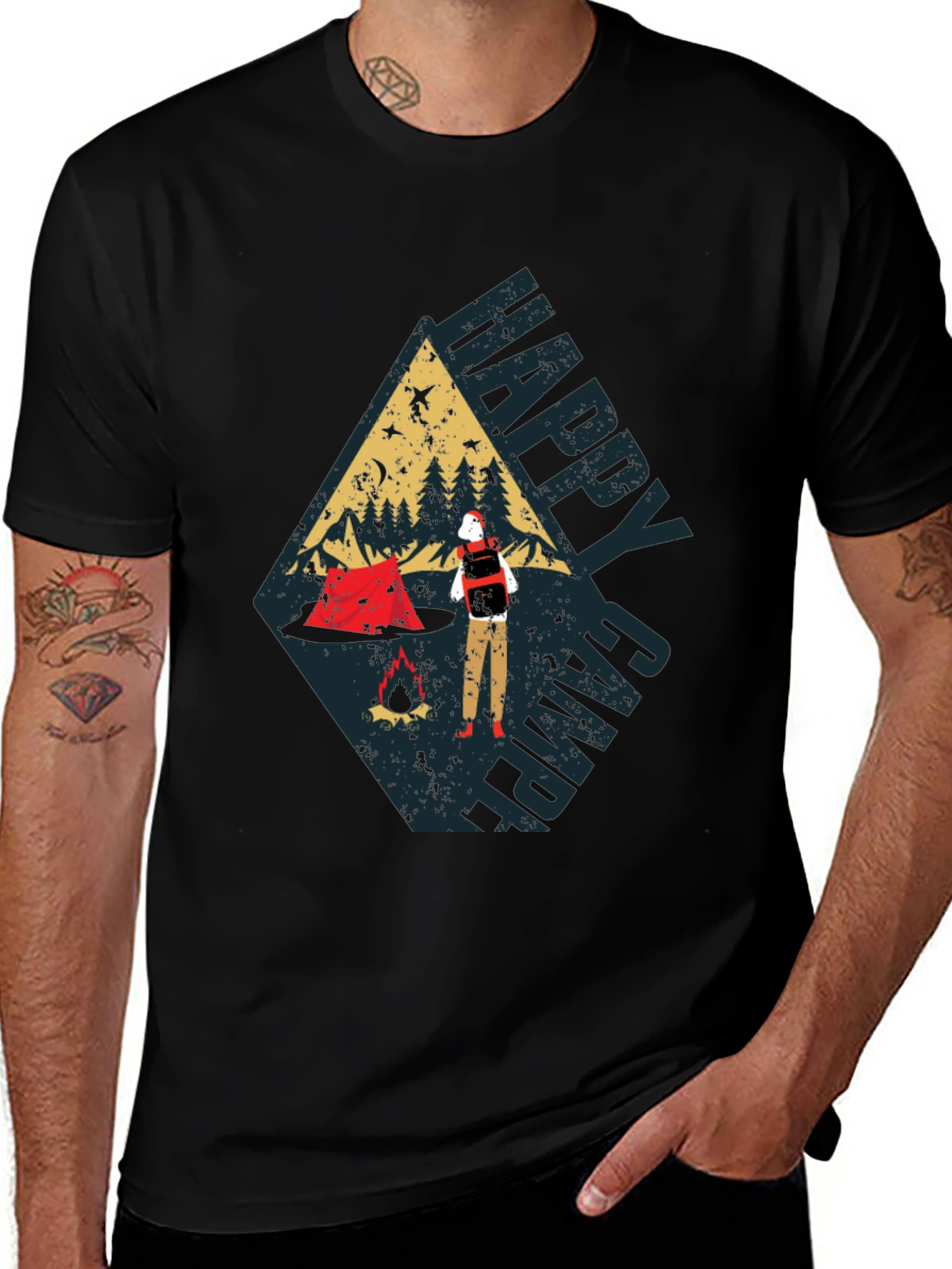 Happy Camper Graphic Tee - Adventure Awaits!