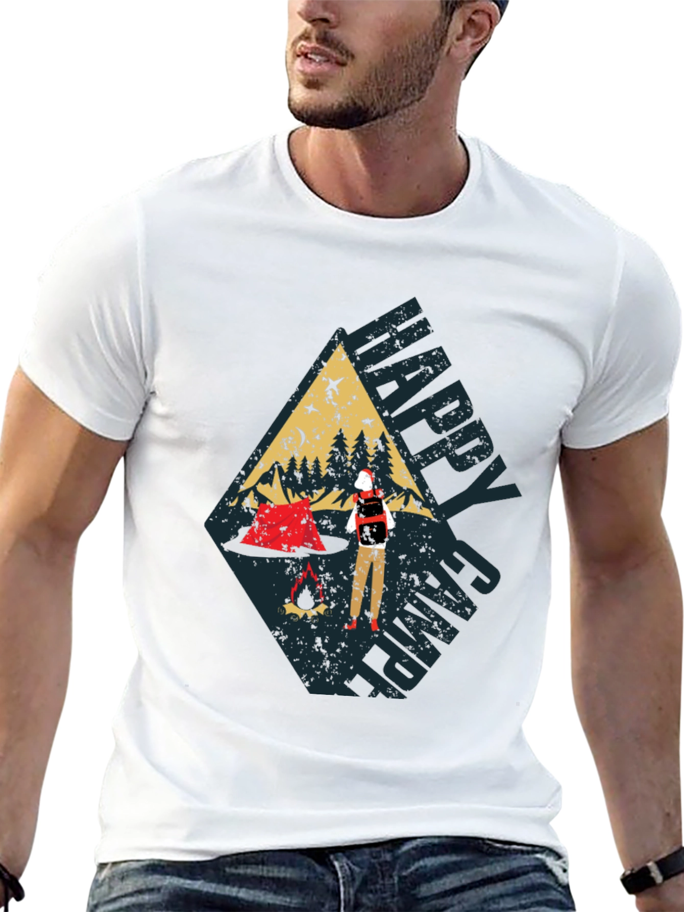 Happy Camper Graphic Tee - Adventure Awaits!