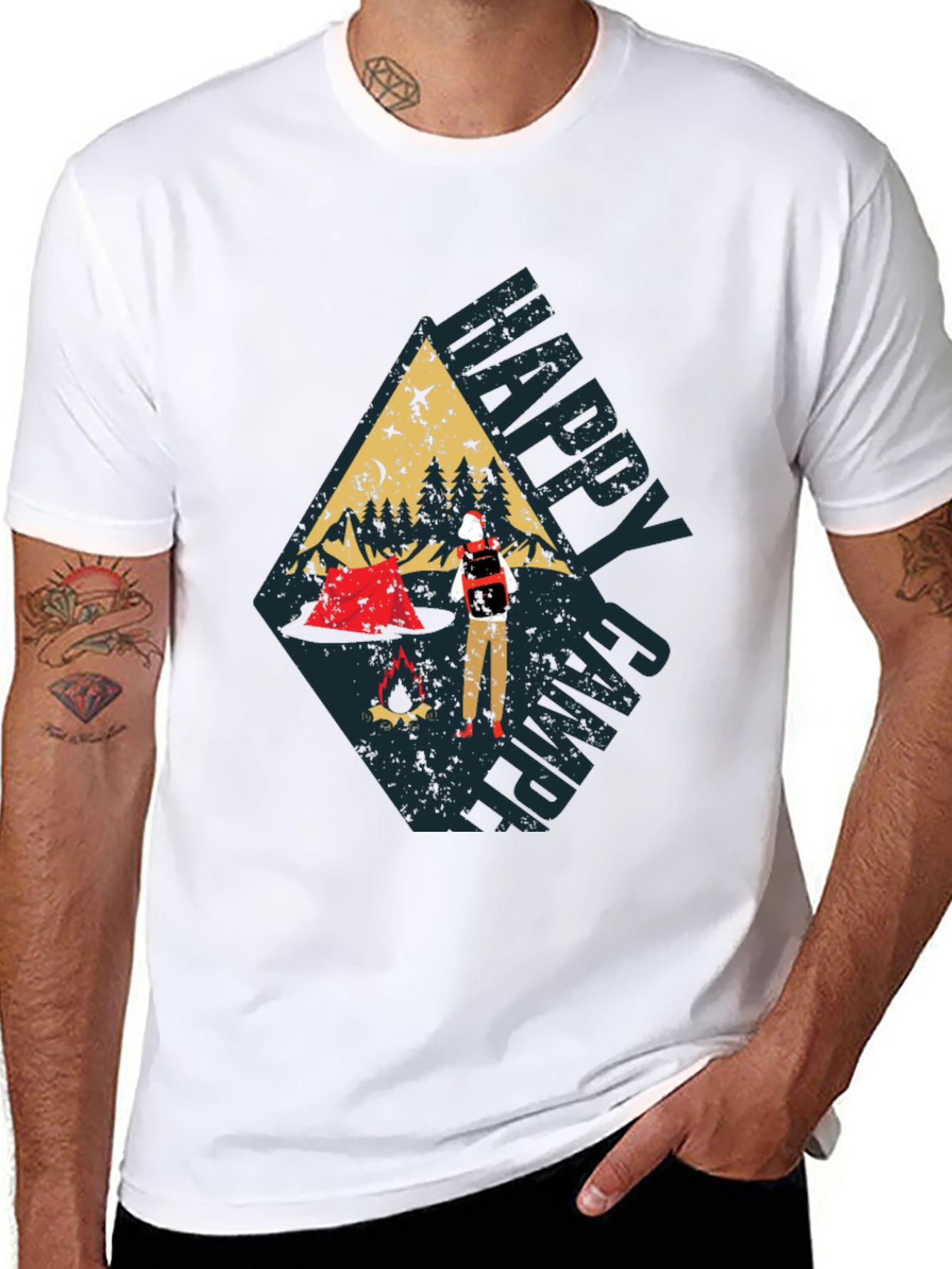 Happy Camper Graphic Tee - Adventure Awaits!