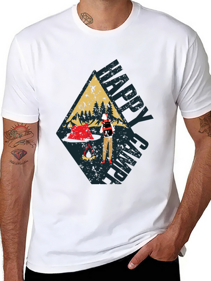 Happy Camper Graphic Tee - Adventure Awaits!