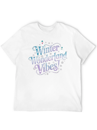 Winter Wonderland Vibes Black T-Shirt