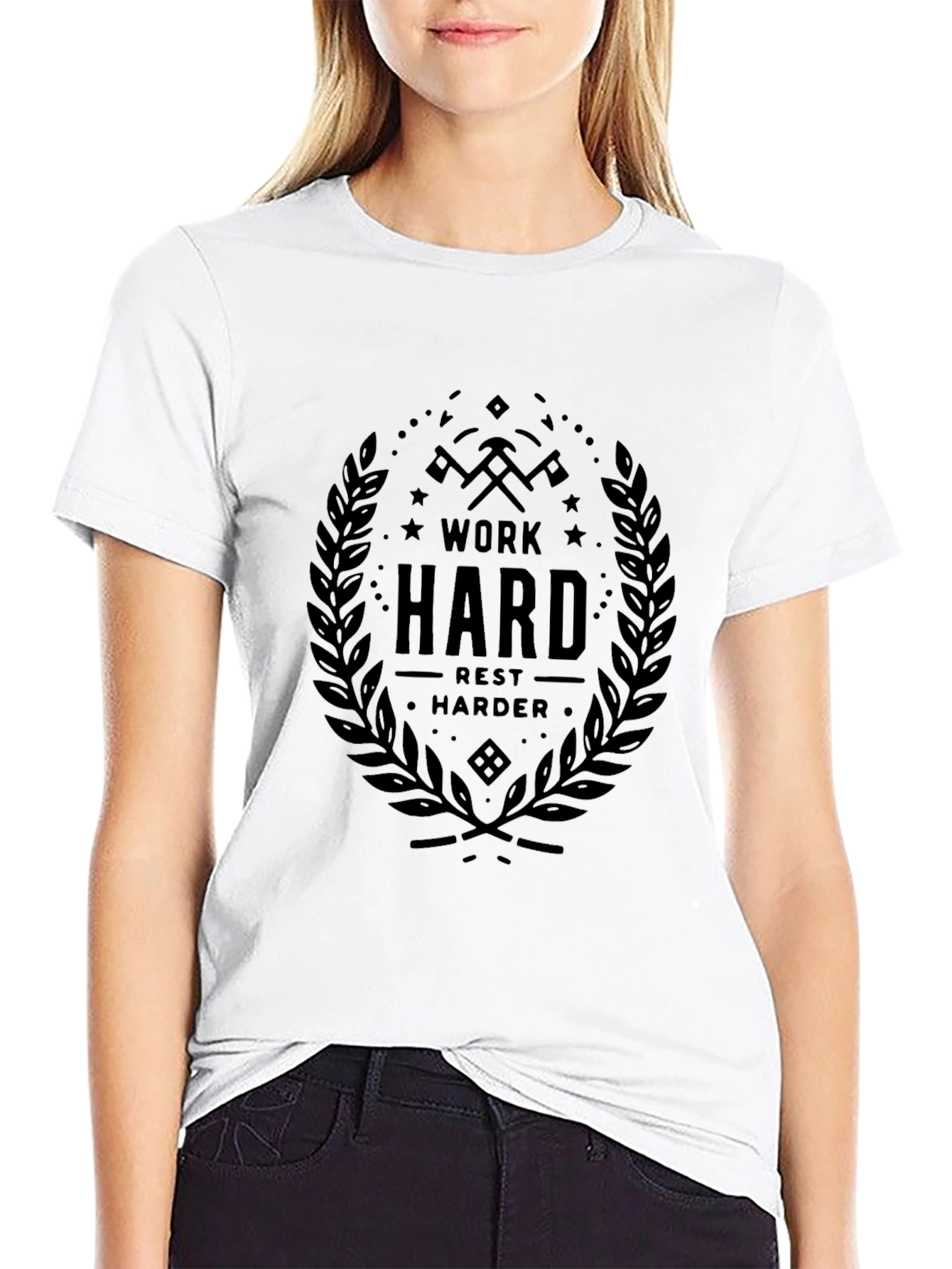 Work Hard Rest Harder Black T-Shirt