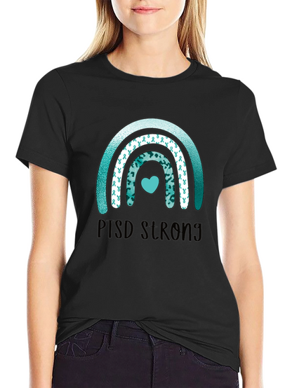PTSD Strong Ribbon Rainbow T-Shirt