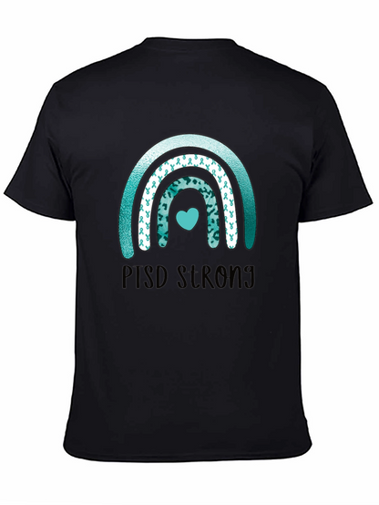 PTSD Strong Ribbon Rainbow T-Shirt