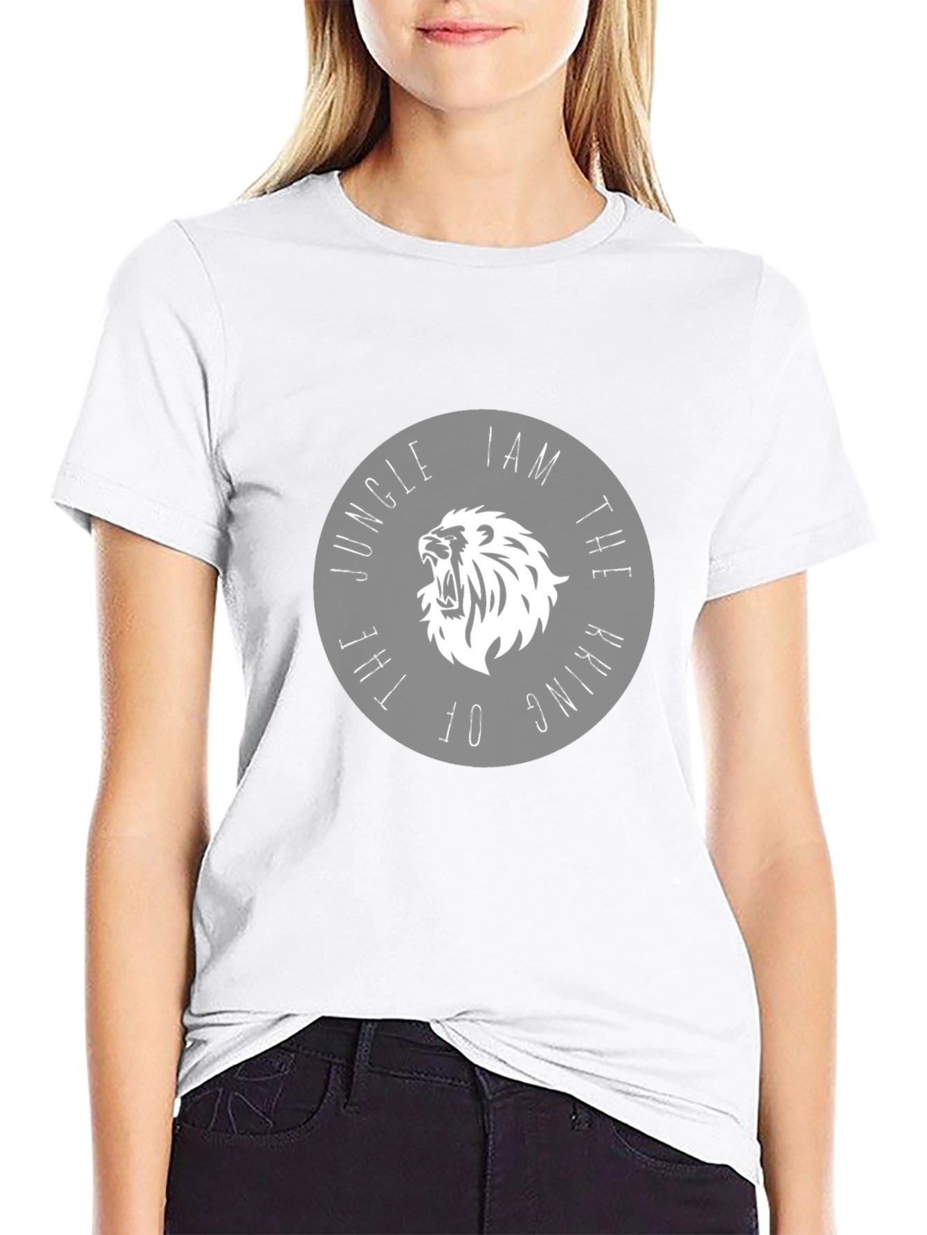Jungle King Lion Graphic Tee - Black