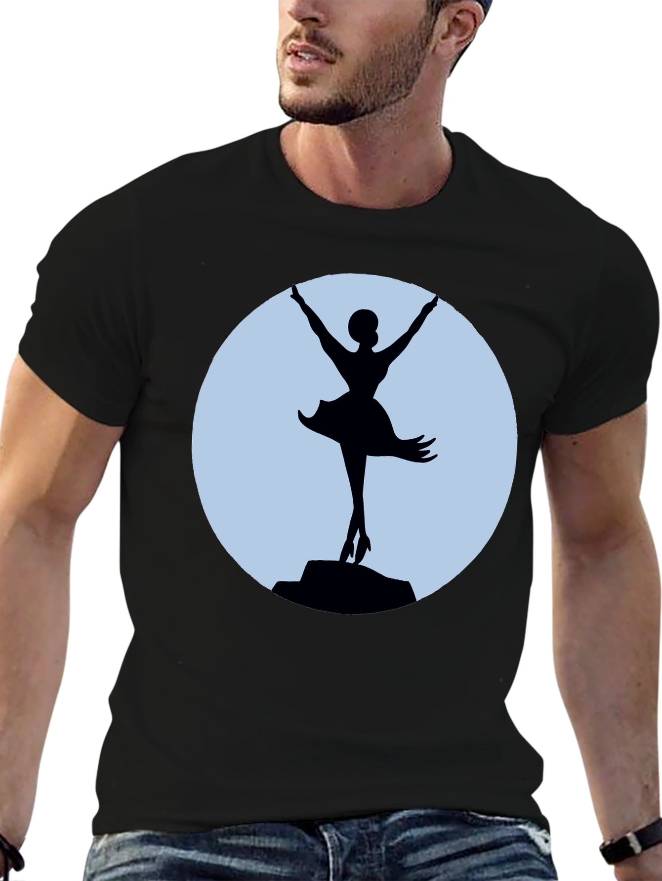 Ballerina Silhouette T-Shirt - Elegant Dance Tee