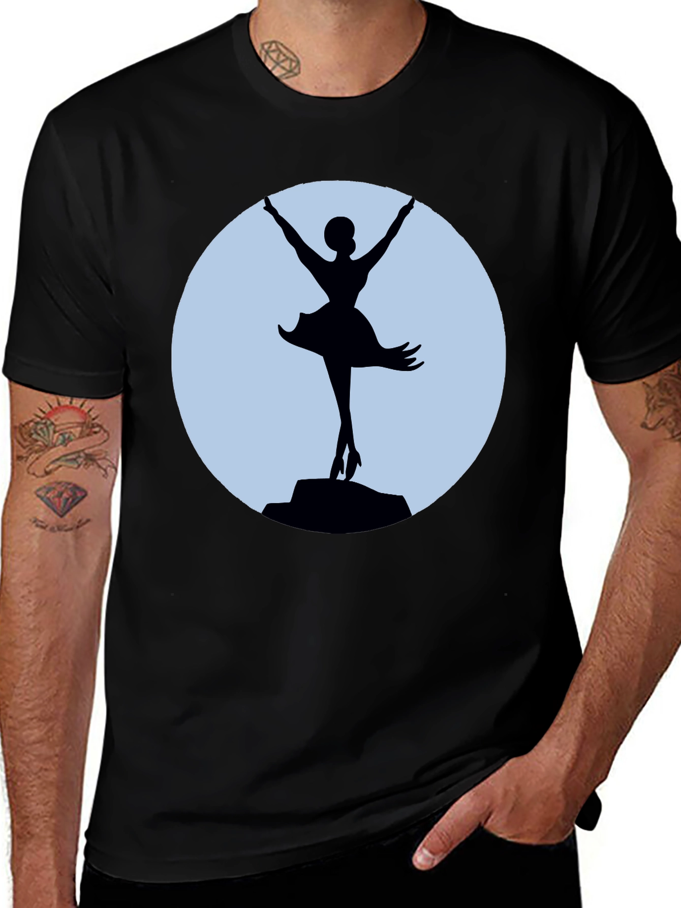 Ballerina Silhouette T-Shirt - Elegant Dance Tee