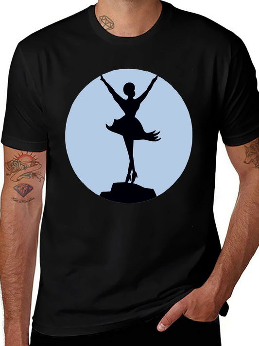 Ballerina Silhouette T-Shirt - Elegant Dance Tee