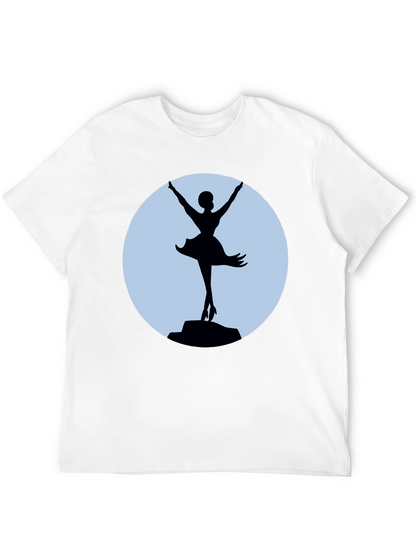 Ballerina Silhouette T-Shirt - Elegant Dance Tee