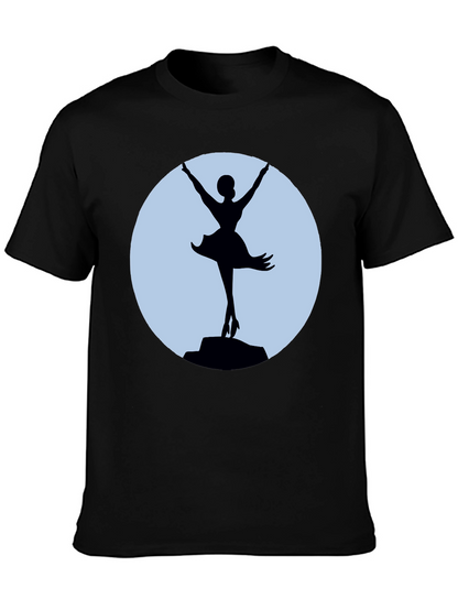 Ballerina Silhouette T-Shirt - Elegant Dance Tee