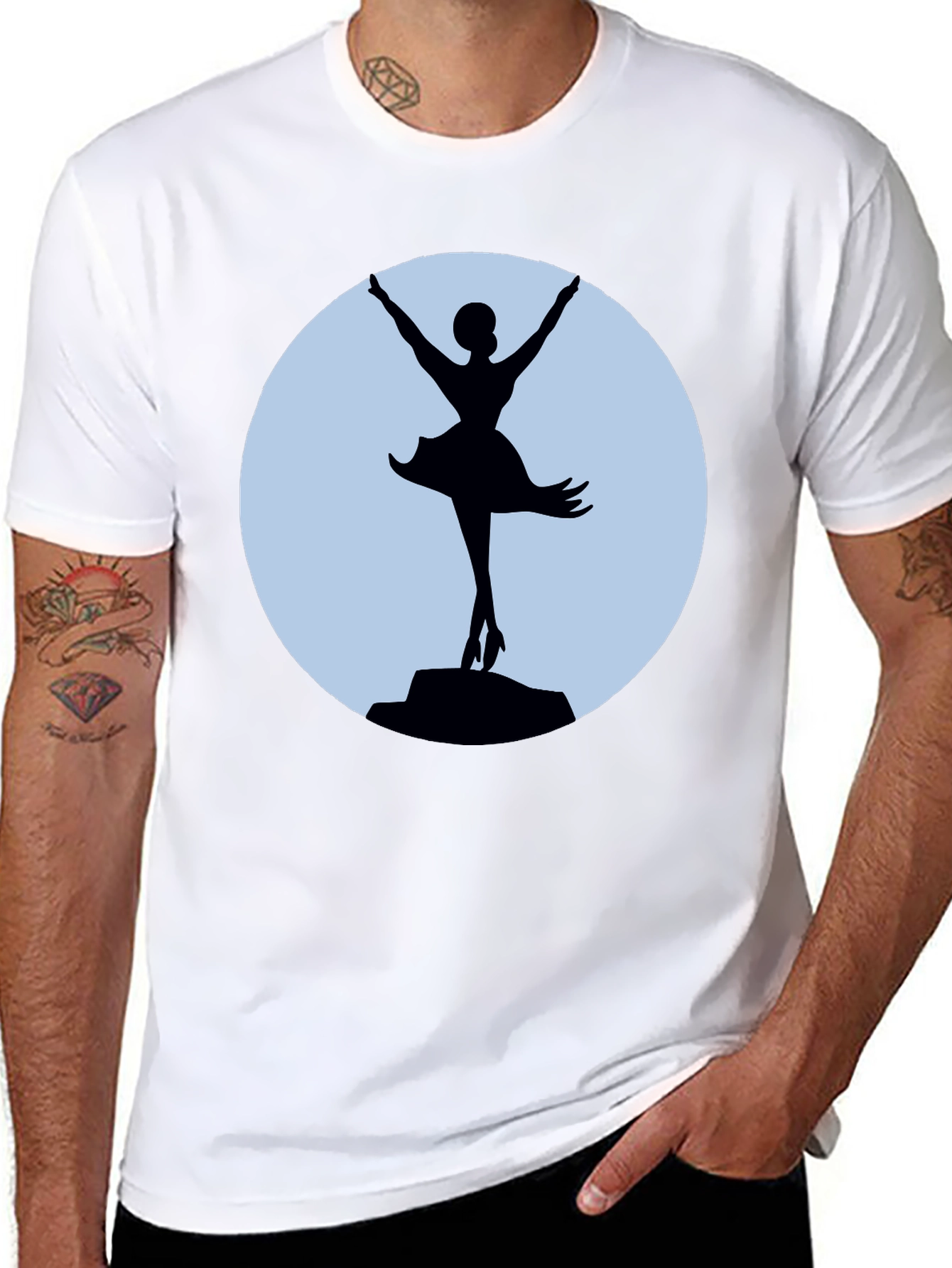 Ballerina Silhouette T-Shirt - Elegant Dance Tee
