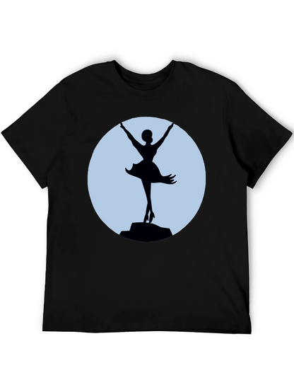 Ballerina Silhouette T-Shirt - Elegant Dance Tee