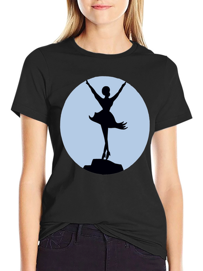 Ballerina Silhouette T-Shirt - Elegant Dance Tee