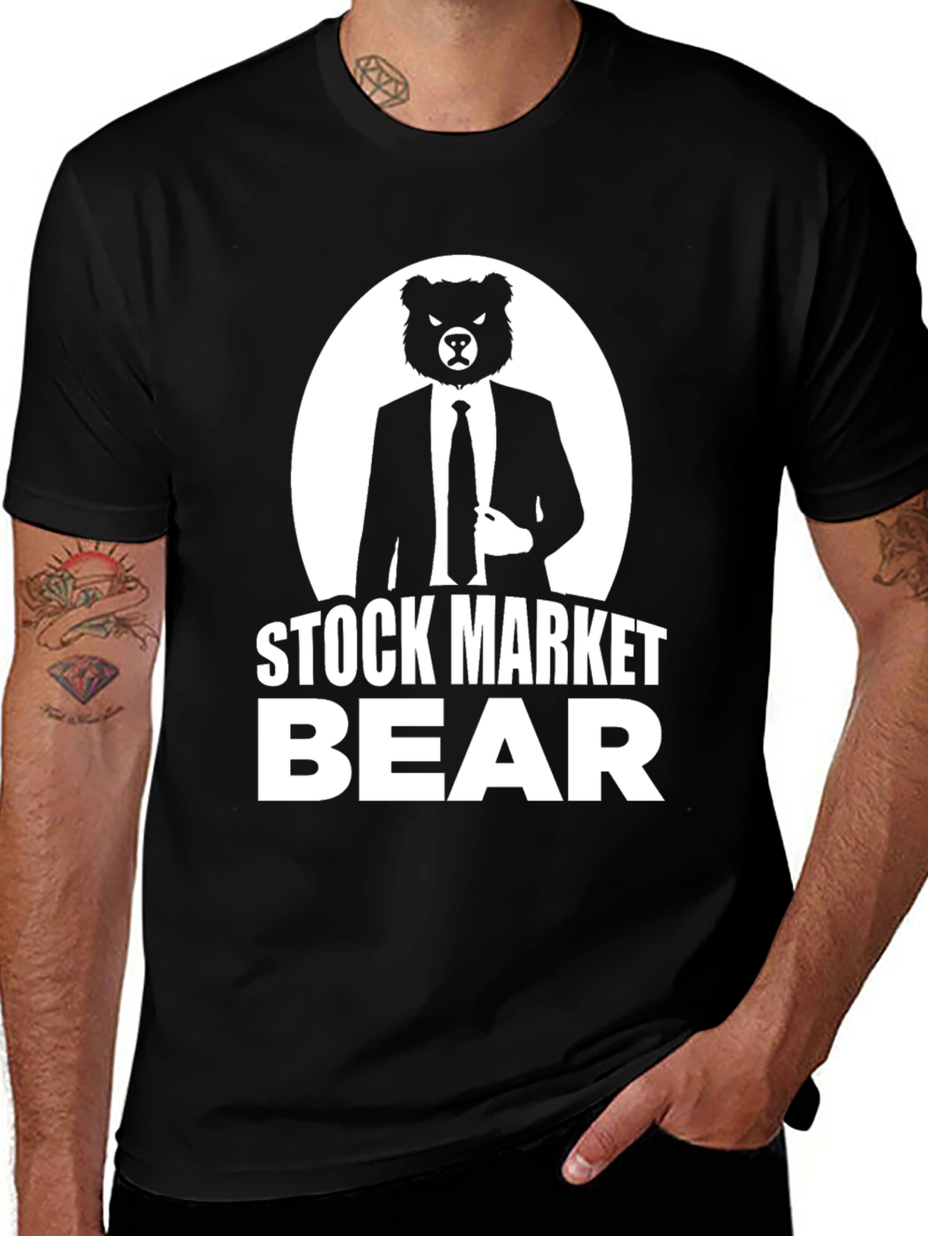 Stock Market Bear Graphic T-Shirt