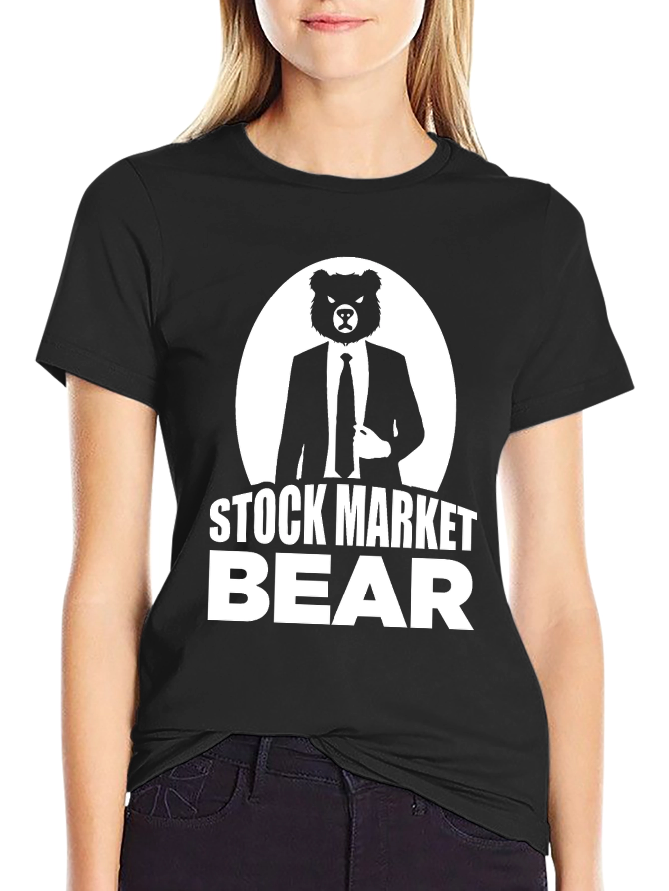 Stock Market Bear Graphic T-Shirt