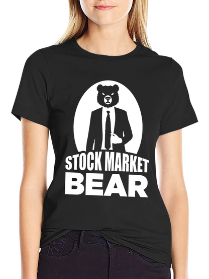 Stock Market Bear Graphic T-Shirt