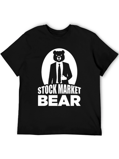 Stock Market Bear Graphic T-Shirt