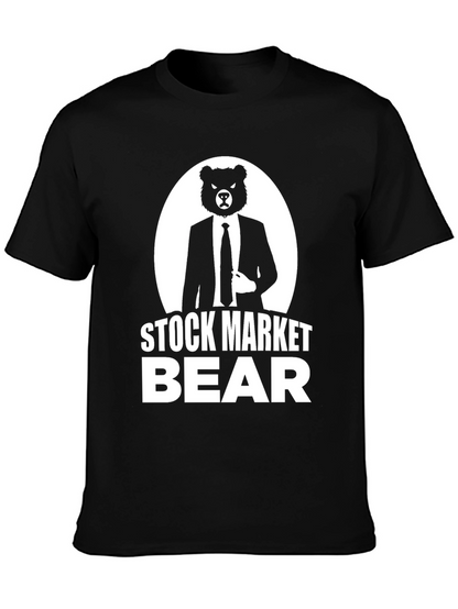 Stock Market Bear Graphic T-Shirt