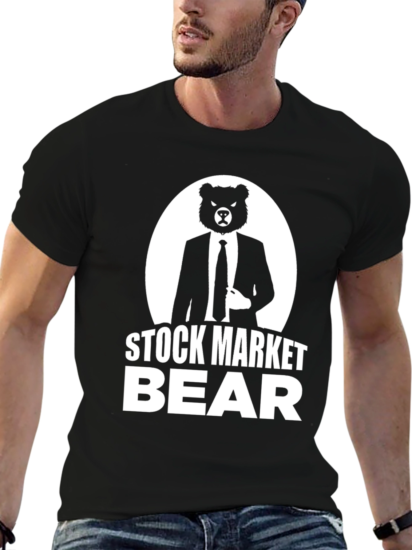 Stock Market Bear Graphic T-Shirt