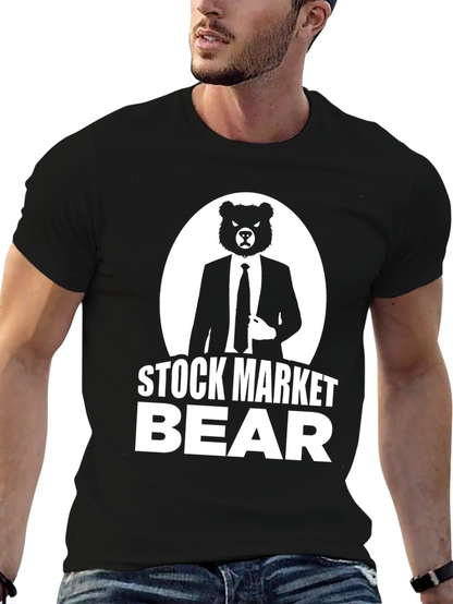 Stock Market Bear Graphic T-Shirt