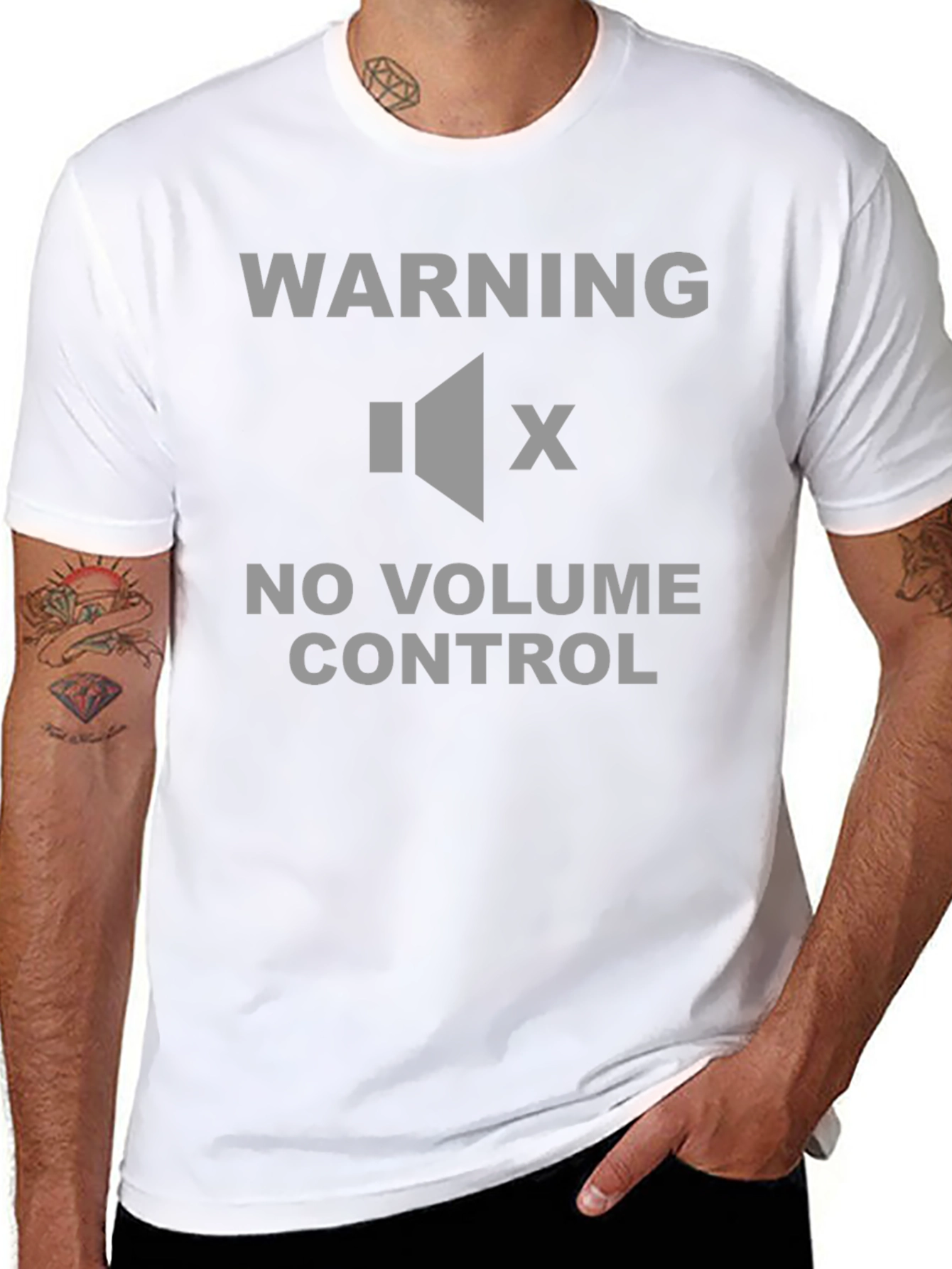 Warning No Volume Control T-Shirt - Funny Sarcastic Tee