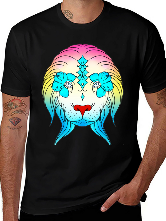 Rainbow Lion Graphic Tee - Stylish Streetwear