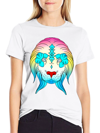 Rainbow Lion Graphic Tee - Stylish Streetwear