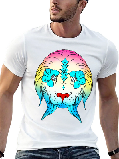 Rainbow Lion Graphic Tee - Stylish Streetwear