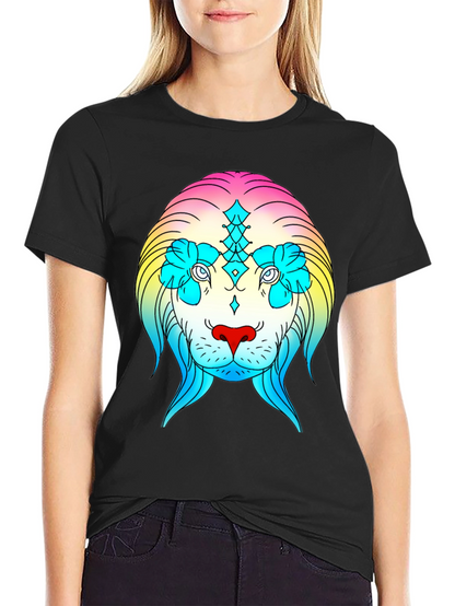 Rainbow Lion Graphic Tee - Stylish Streetwear