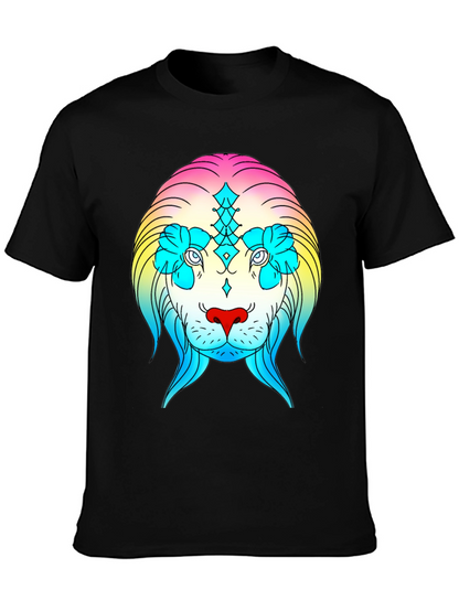 Rainbow Lion Graphic Tee - Stylish Streetwear