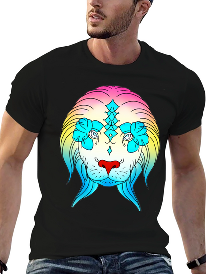 Rainbow Lion Graphic Tee - Stylish Streetwear