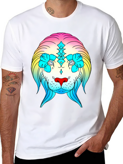 Rainbow Lion Graphic Tee - Stylish Streetwear