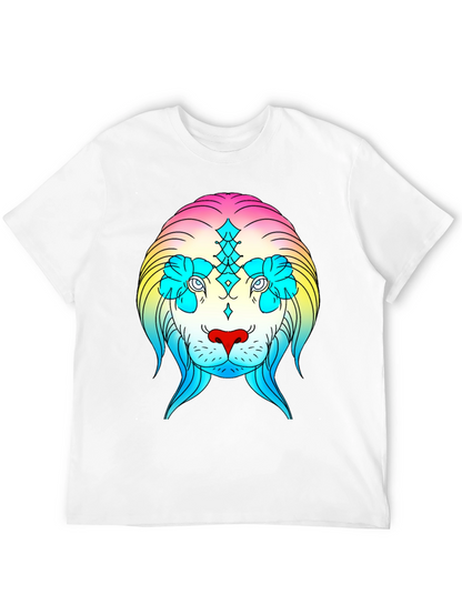 Rainbow Lion Graphic Tee - Stylish Streetwear