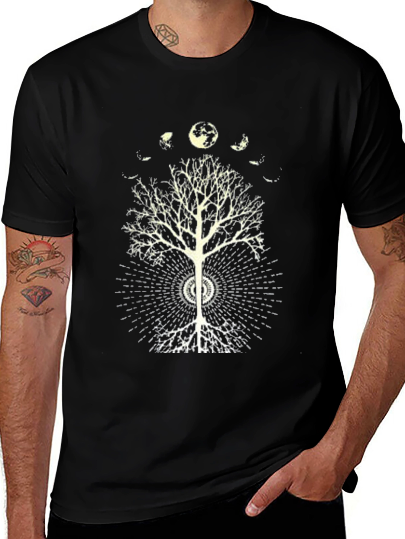 Moon Phase Tree Graphic Tee