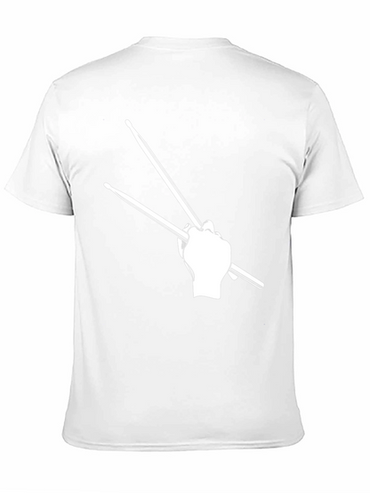Drummer Graphic T-Shirt - Black Casual