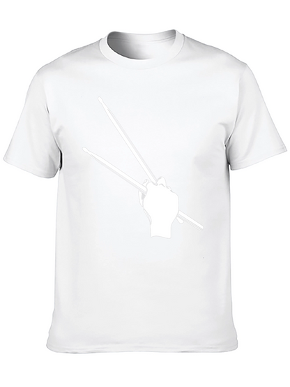 Drummer Graphic T-Shirt - Black Casual