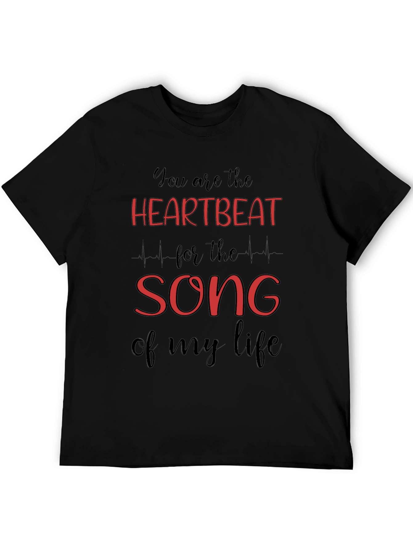 Heartbeat Song Graphic Tee - Black T-Shirt