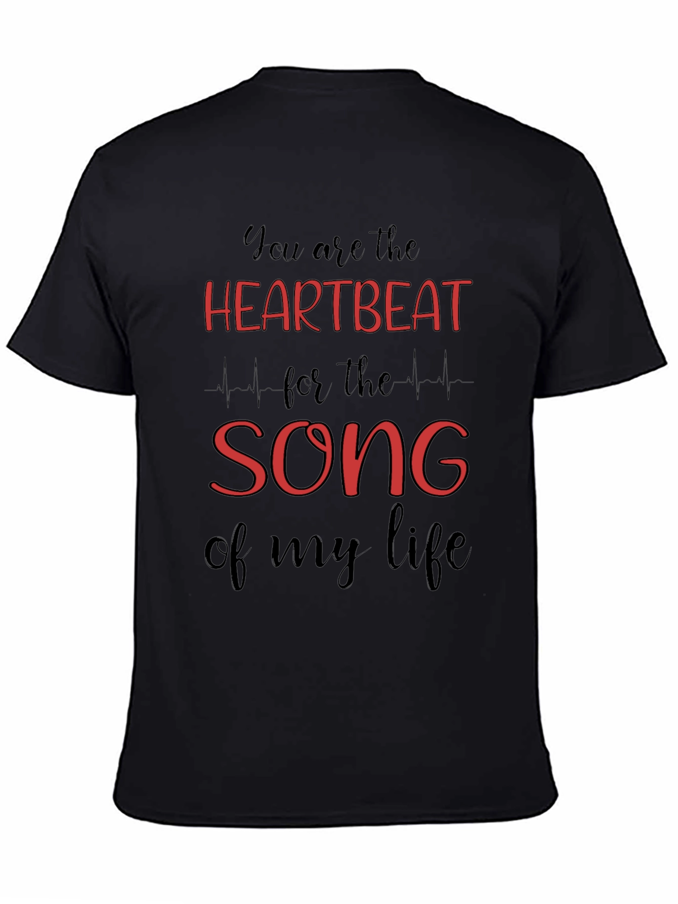 Heartbeat Song Graphic Tee - Black T-Shirt